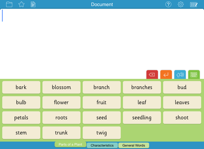Screenshot from Plant Words
