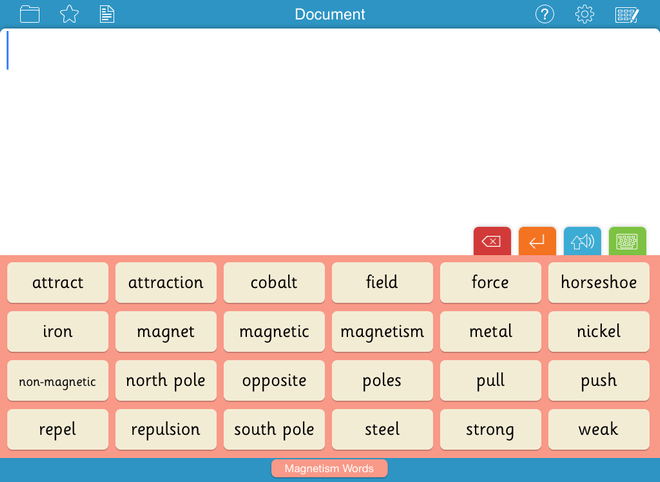 Screenshot from Magnetism Words