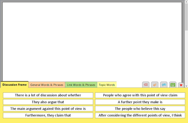 Screenshot from Discussion Frame