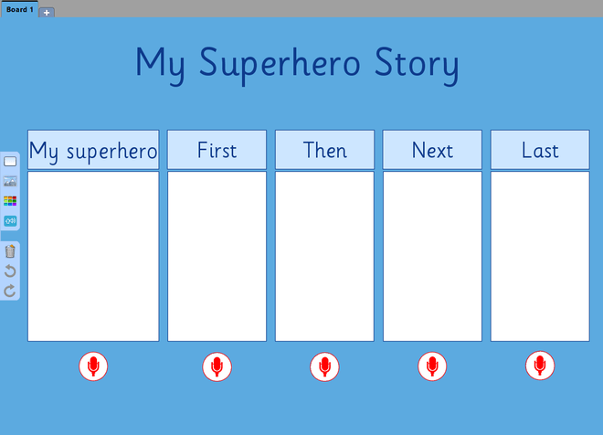 Screenshot from Superhero Story Planner