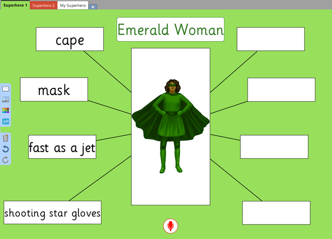 Screenshot from Superhero Mind Maps