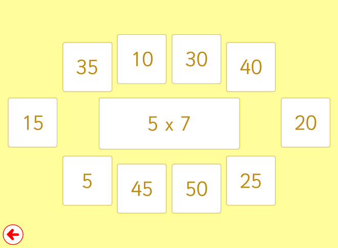 Screenshot from 5 Times Table Practice