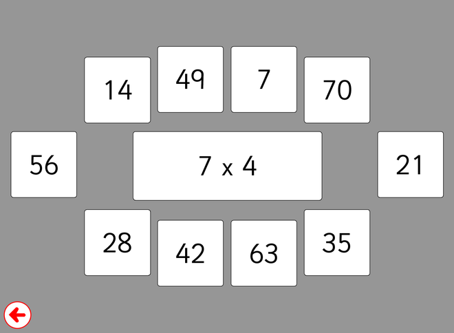 Screenshot from 7 Times Table Practice