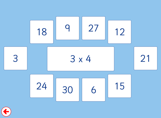 Screenshot from 3 Times Table Practice