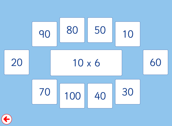 Screenshot from 10 Times Table Practice