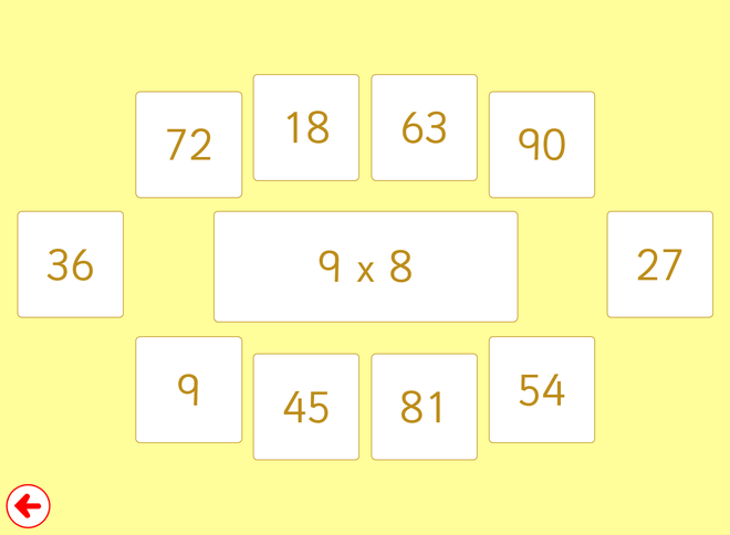 Screenshot from 9 Times Table Practice