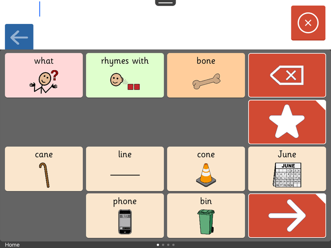 Screenshot from Long Vowel o Rhymes