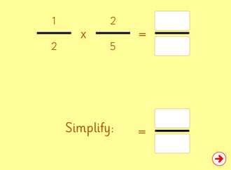 Screenshot from Multiplying Fractions