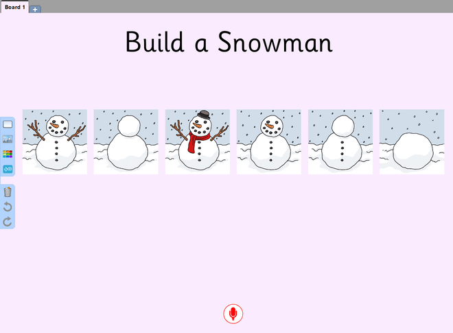 Screenshot from Build a Snowman Sequencing