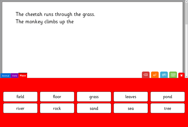 Screenshot from Animal Verbs