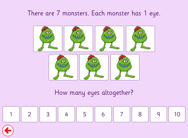 Screenshot from 1 Times Table Pictures