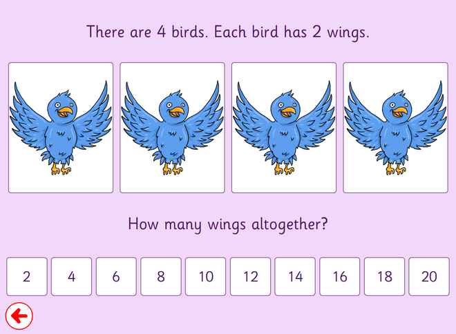 Screenshot from 2 Times Table Pictures