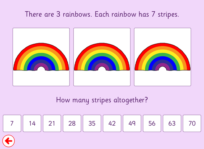 Screenshot from 7 Times Table Pictures