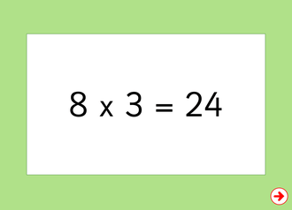 Screenshot from Multiplication Flash Cards - Set Two