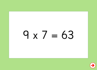 Screenshot from Multiplication Flash Cards - Set Three