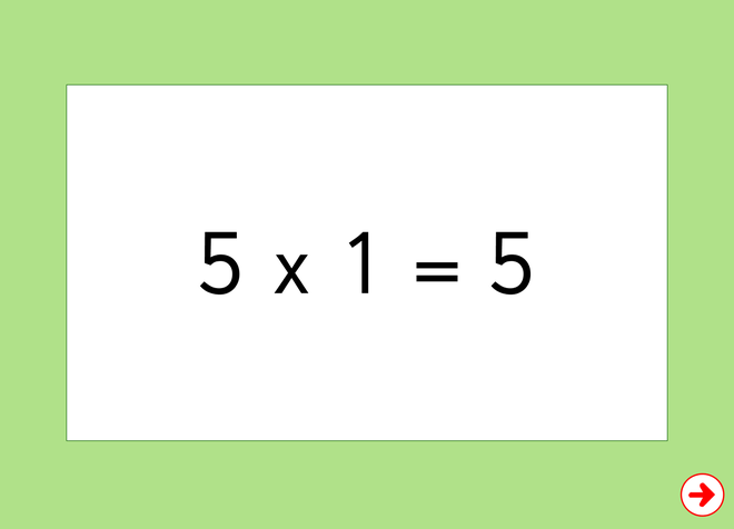 Screenshot from Multiplication Flash Cards - Set One