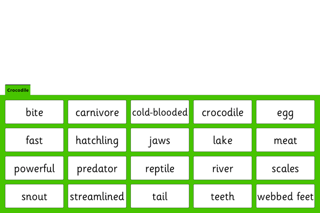 Screenshot from Crocodile - Quick Words