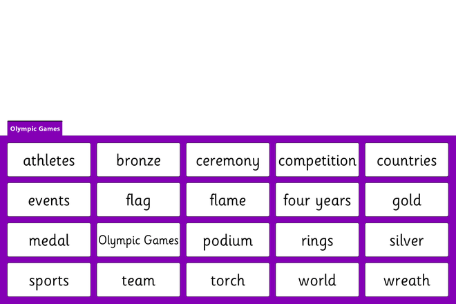 Screenshot from Olympic Games - Quick Words