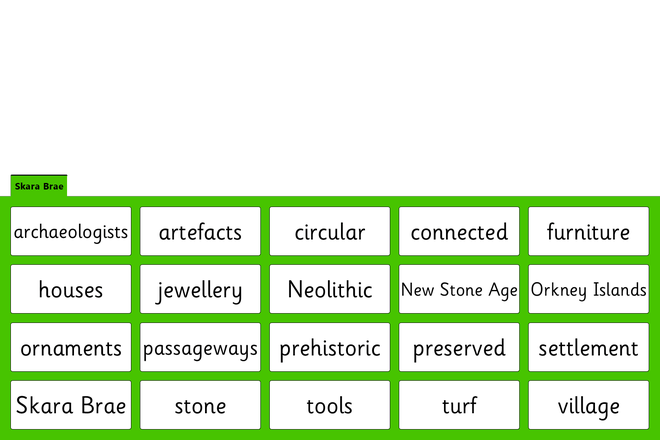 Screenshot from Skara Brae - Quick Words