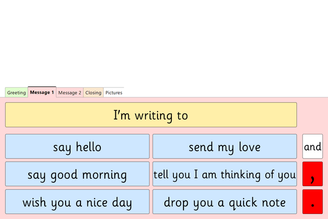 Screenshot from Informal Letter Writing