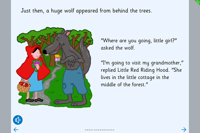 Screenshot from Little Red Riding Hood - Read a Book