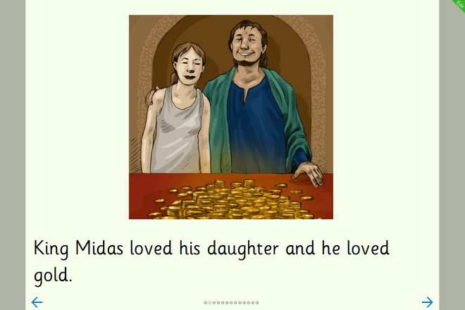 Screenshot from King Midas and the Golden Touch - Read It Yourself