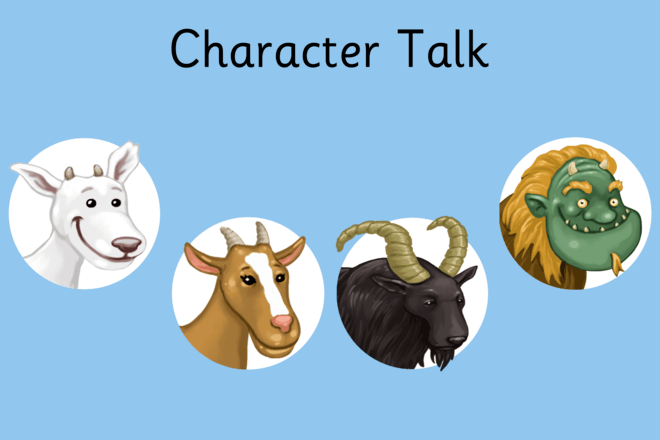 Screenshot from The Billy Goats Gruff - Character Talk