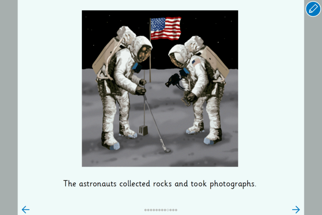 Screenshot from The Moon Landing - Read It Yourself