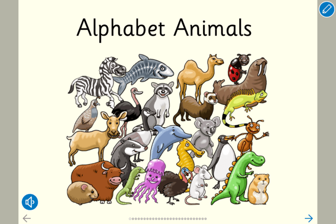 Screenshot from Alphabet Animals - Read a Book