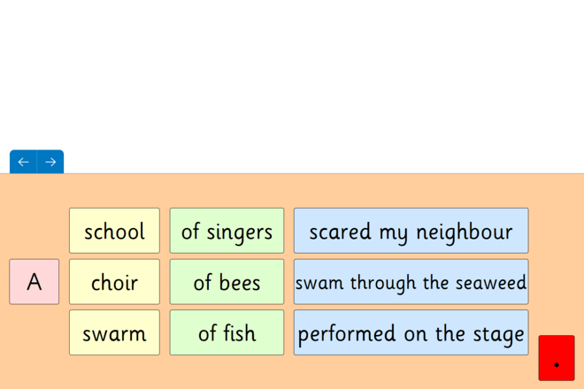 Screenshot from Collective Nouns