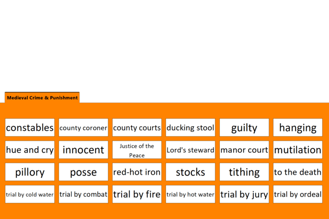 Screenshot from Medieval Crime & Punishment - Quick Words
