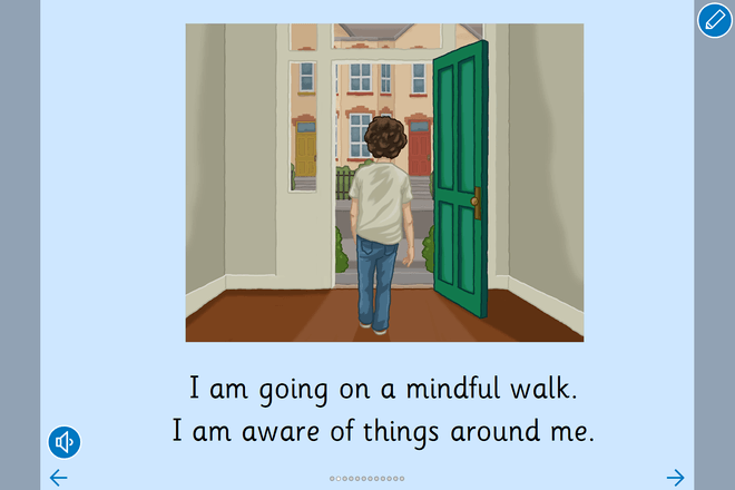 Screenshot from A Mindful Walk - Read a Book