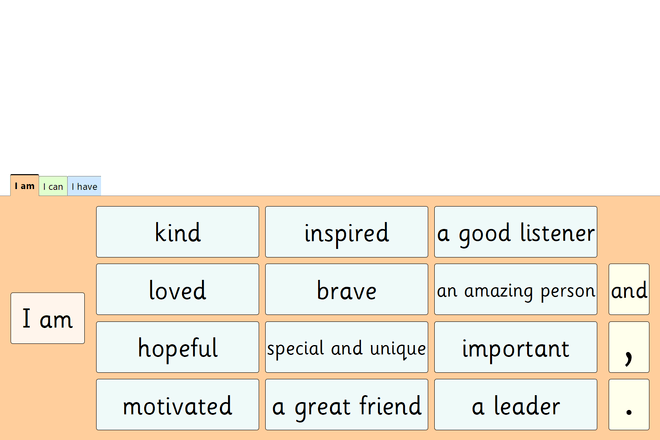 Screenshot from Positive Self-Talk