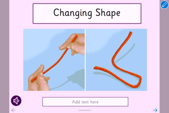 Screenshot from Changing Shape - Make a Book One