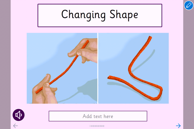 Screenshot from Changing Shape - Make a Book One