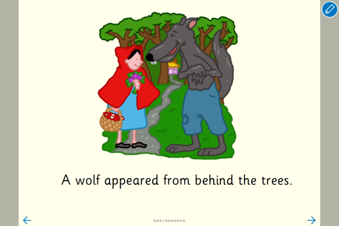 Screenshot from Little Red Riding Hood - Read It Yourself