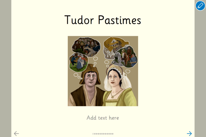 Screenshot from Tudor Pastimes - Make a Book
