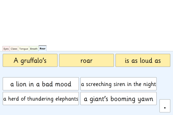 Screenshot from Gruffalo Similes