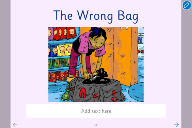 Screenshot from The Wrong Bag - Make a Book