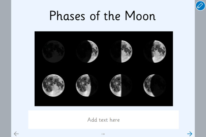 Screenshot from Phases of the Moon - Make a Book One