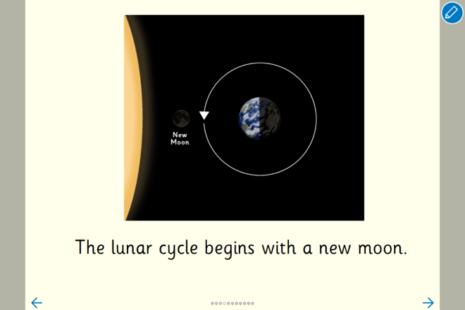 Screenshot from Phases of the Moon - Read It Yourself