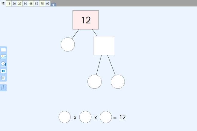 Screenshot from Factor Trees One