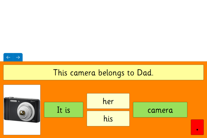 Screenshot from Possessive Pronouns