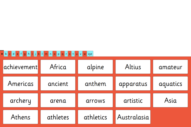 Screenshot from Olympic Games A - Z