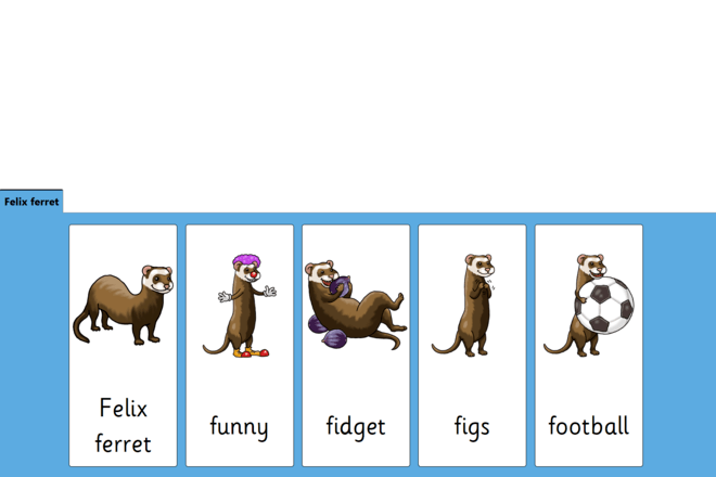 Screenshot from Felix Ferret - Picture Words