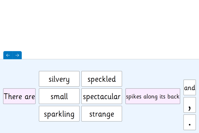 Screenshot from Alliteration Adjectives - Dragon