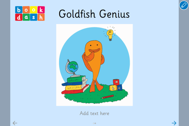 Screenshot from Goldfish Genius - Make a Book