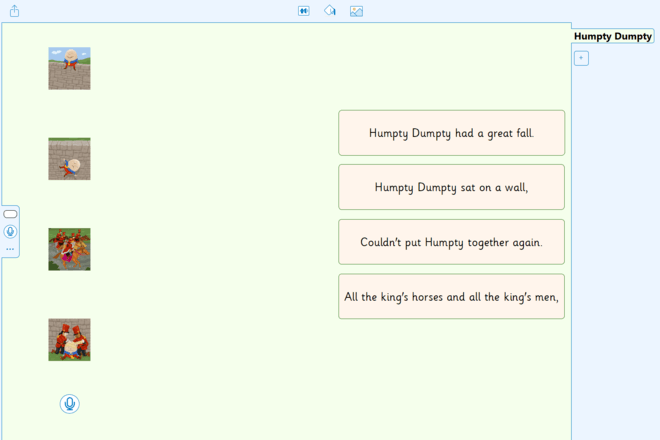 Screenshot from Humpty Dumpty - Sequencing