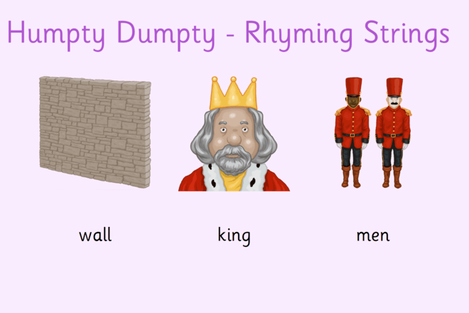 Screenshot from Humpty Dumpty - Rhyming Strings