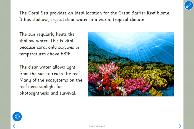 Screenshot from Great Barrier Reef - Read a Book